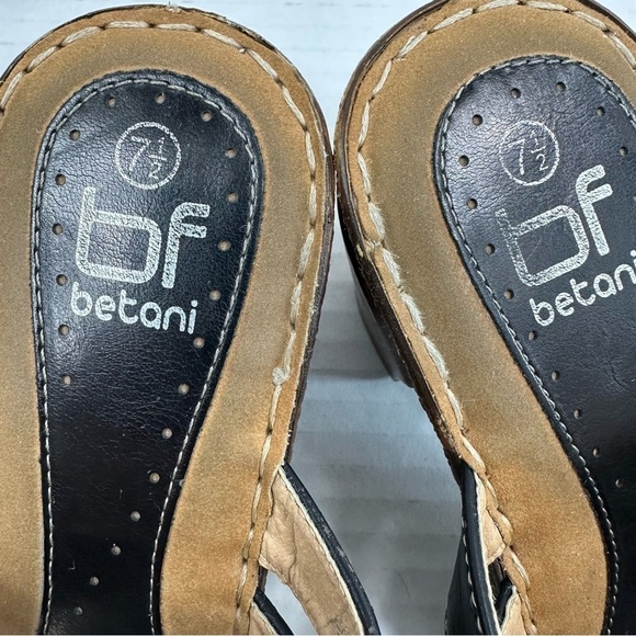 BF Betani Lightweight Black Strappy Block Heel Mules Sandals, 7.5 - Picture 12 of 13